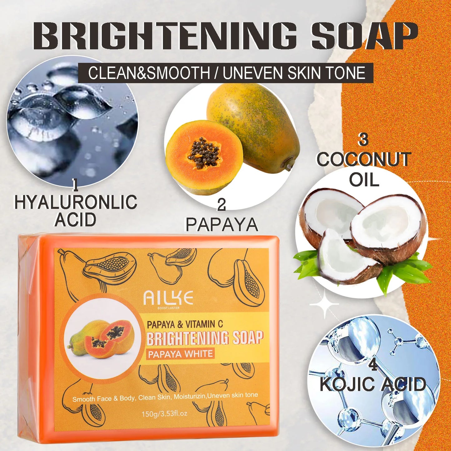 AILKE Skin Whitening Handmade Soap