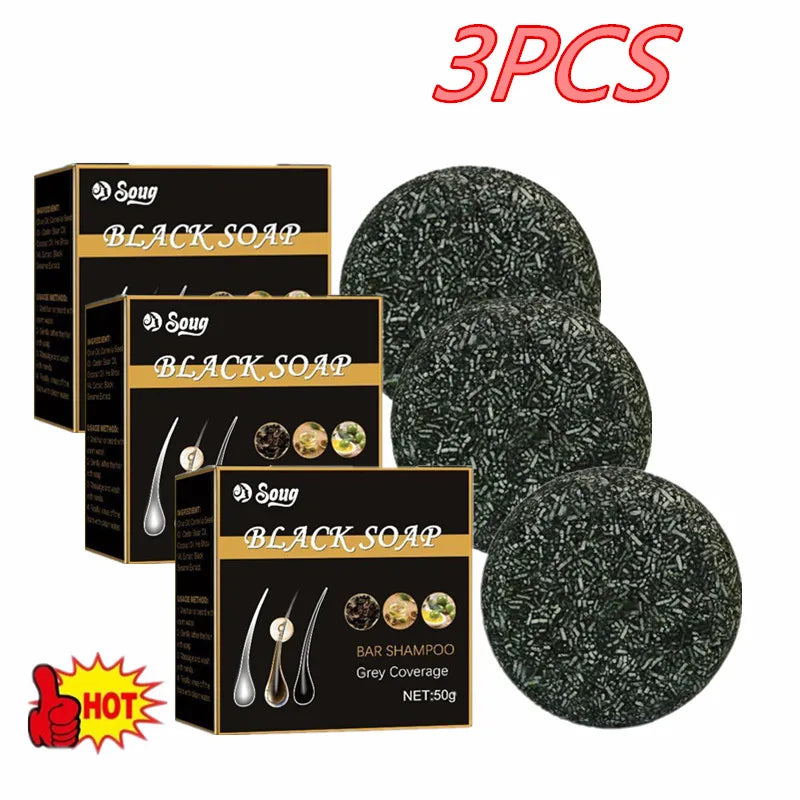 Hair Shampoo Soap Black Polygonum Shampoo