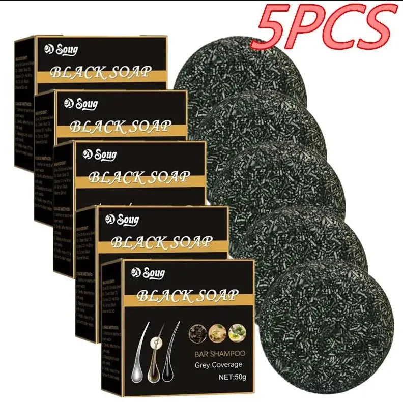 Hair Shampoo Soap Black Polygonum Shampoo
