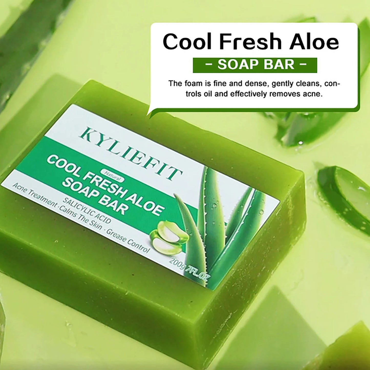AILKE Aloe Vera Whitening Soap, Remove Pimples, Skin