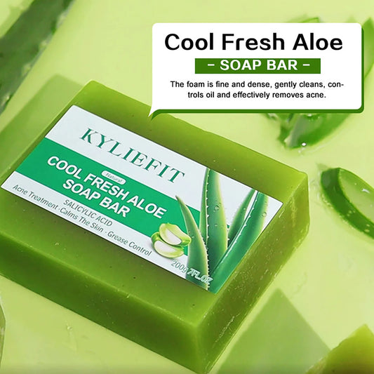 AILKE Aloe Vera Whitening Soap, Remove Pimples, Skin