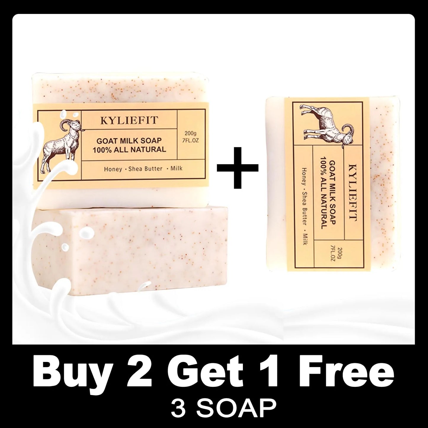 Organic Goat Milk Soap Bar, Natural, Whitening, Cleaning
