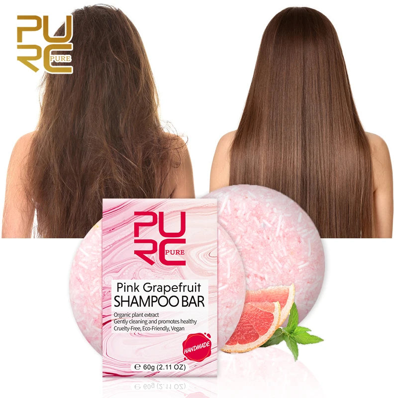 PURC Pink Grapefruit Shampoo Soap Deep Cleaning