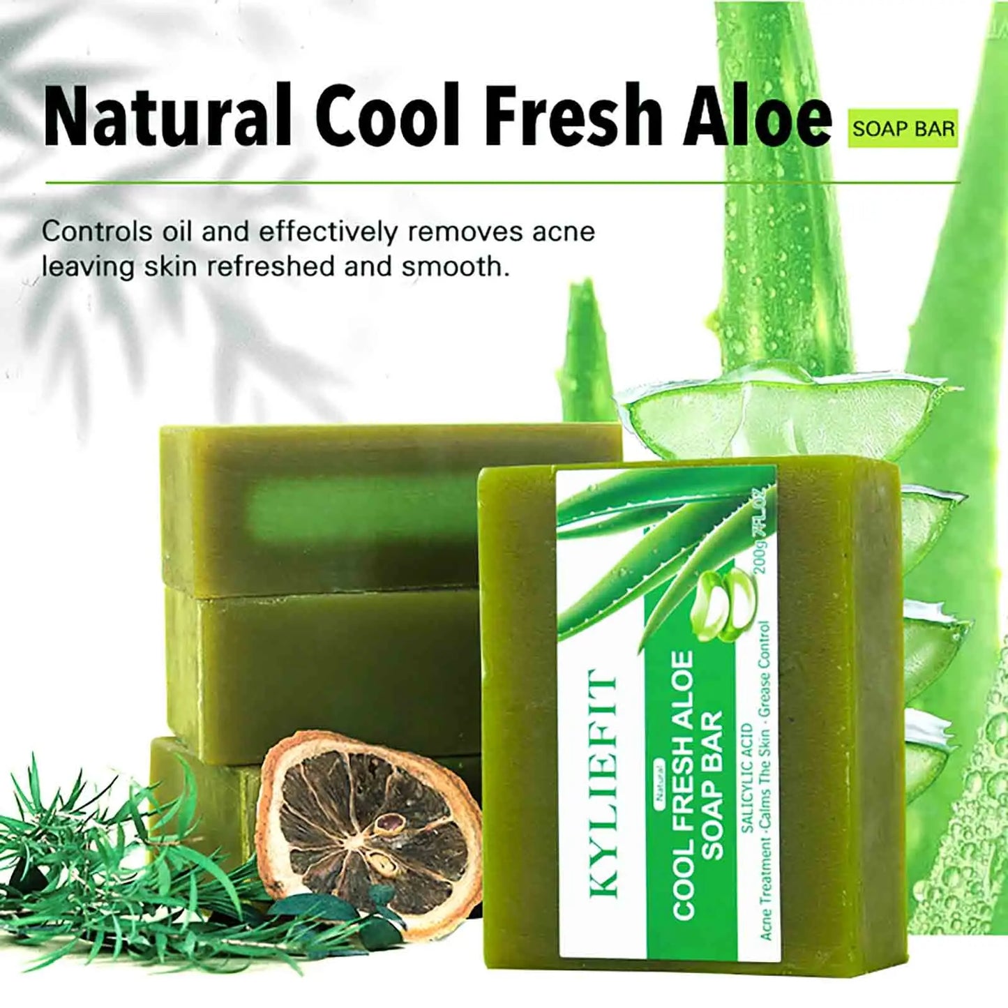 AILKE Aloe Vera Whitening Soap, Remove Pimples, Skin