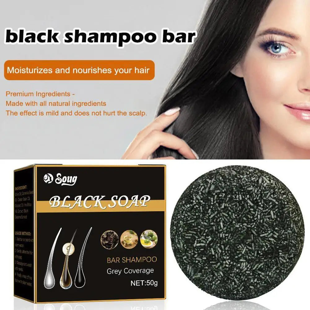 Hair Shampoo Soap Black Polygonum Shampoo