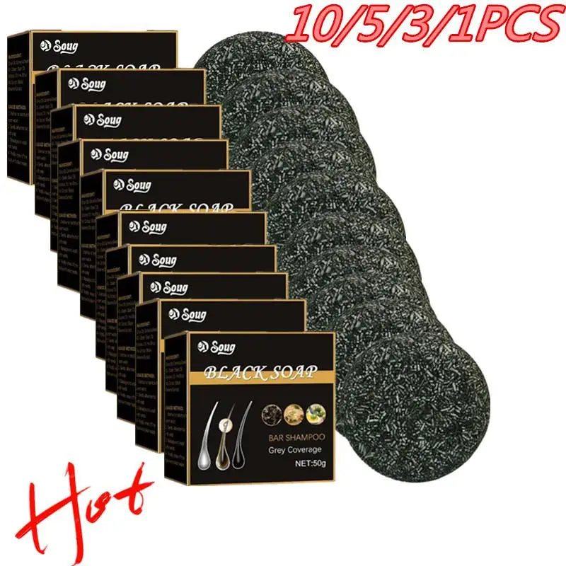 Hair Shampoo Soap Black Polygonum Shampoo