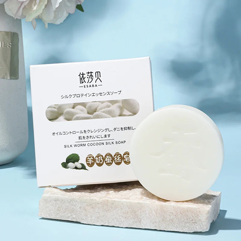 Natural Goat Milk Silk Protein Handmade Soap 60g