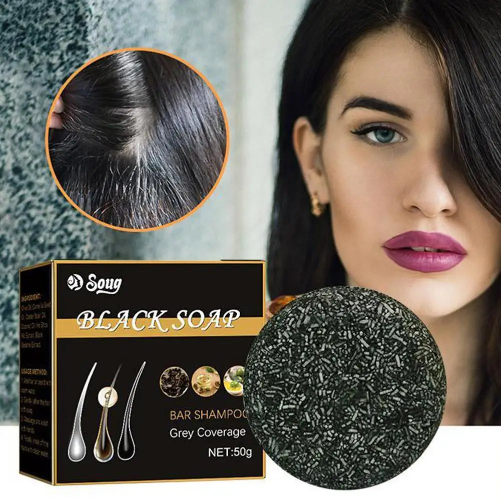 Hair Shampoo Soap Black Polygonum Shampoo
