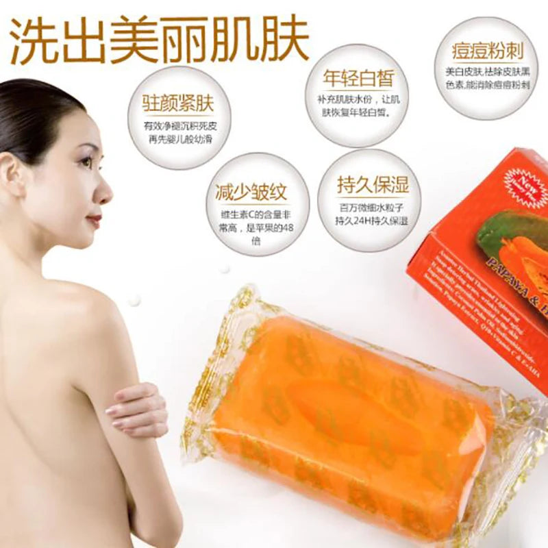 Thailand ASANTEE Papaya Honey Herb Soap Whitening