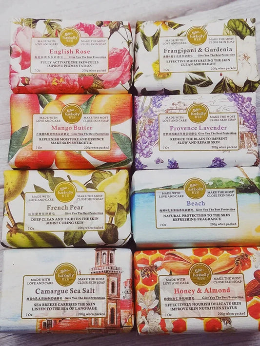 200g French Lavender Rose Gardenia Sea Salt Soap Bar Fragrance