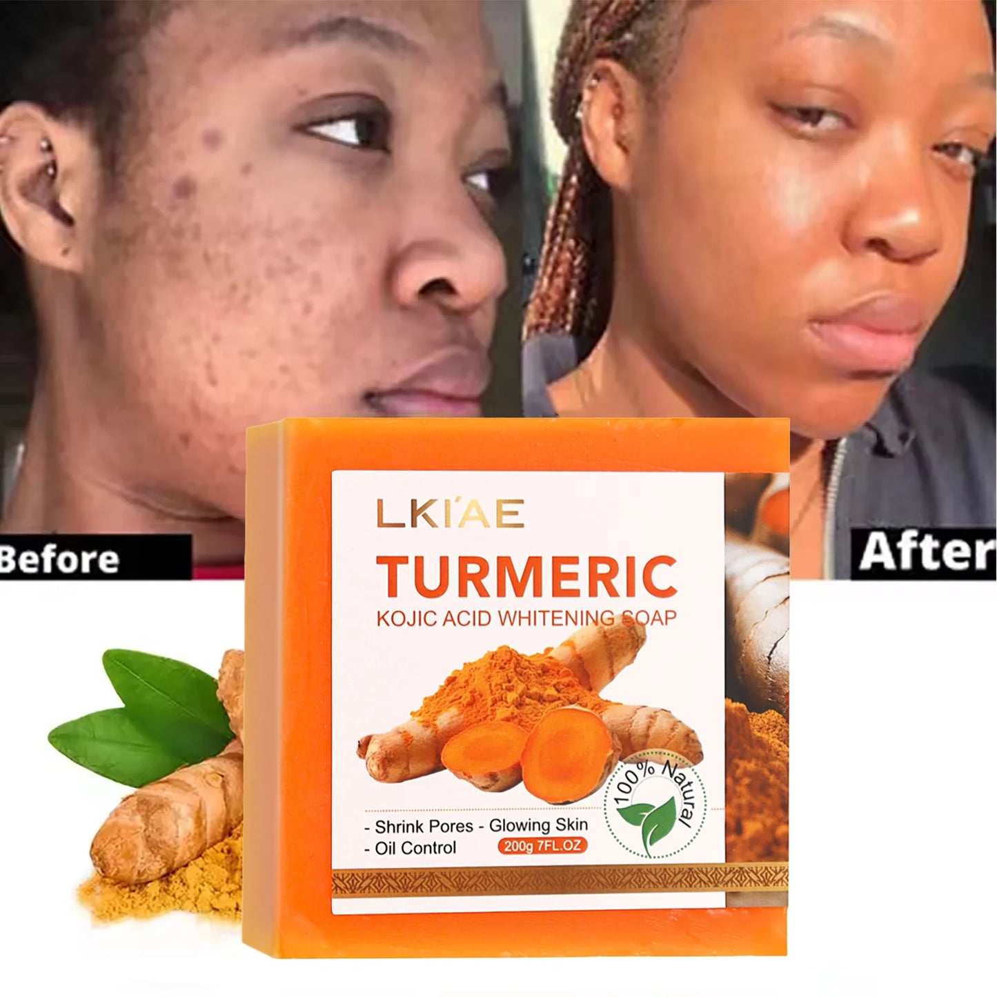 Natural Turmeric Whitening Body Wash, Clean Skin