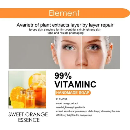 Vitamin C Orange Essence Skin Whitening Soap100g