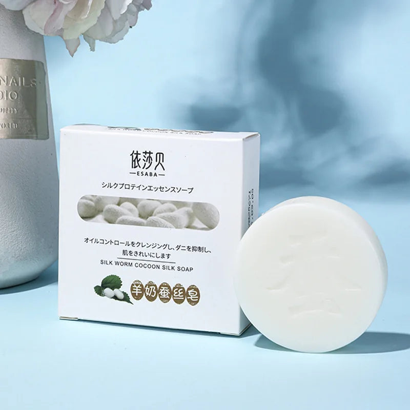 Natural Goat Milk Silk Protein Handmade Soap 60g