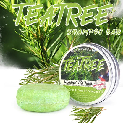 60g Handmade Tea Tree Soap Extract Washing Hair Bar Shampoo