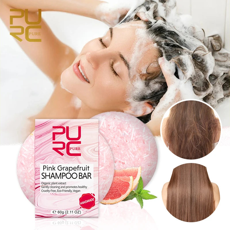 PURC Pink Grapefruit Shampoo Soap Deep Cleaning