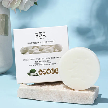 Natural Goat Milk Silk Protein Handmade Soap 60g