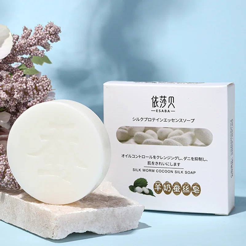 Natural Goat Milk Silk Protein Handmade Soap 60g